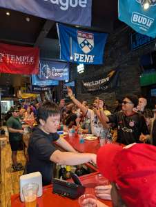 Crowd watches 2025 Champions League Final soccer Lion Sports Bar Philly 4 best soccer bar Philadelphia World Cup watch party
