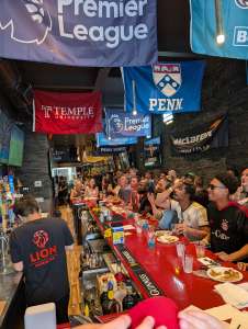Crowd watches 2025 Champions League Final soccer Lion Sports Bar Philly 6 best soccer bar Philadelphia World Cup watch party