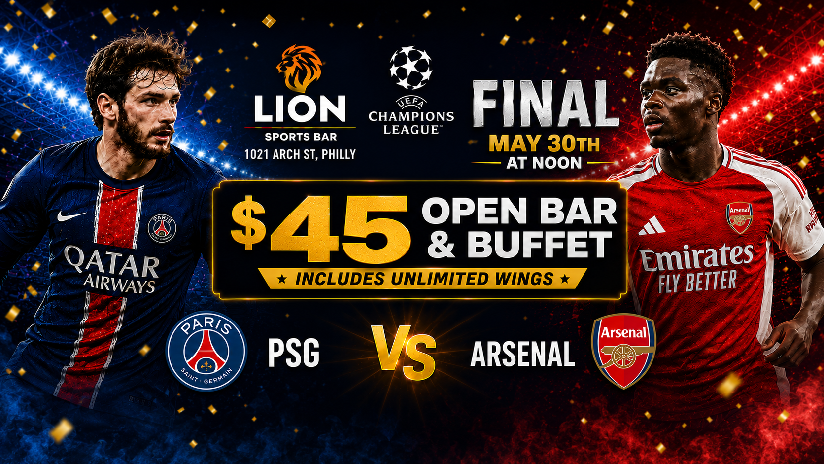 Champions League Final Lion Sports Bar Phillys Home for Soccer Best Soccer Bar Philly Best Place to watch world cup Philadelphia top soccer bar Philly