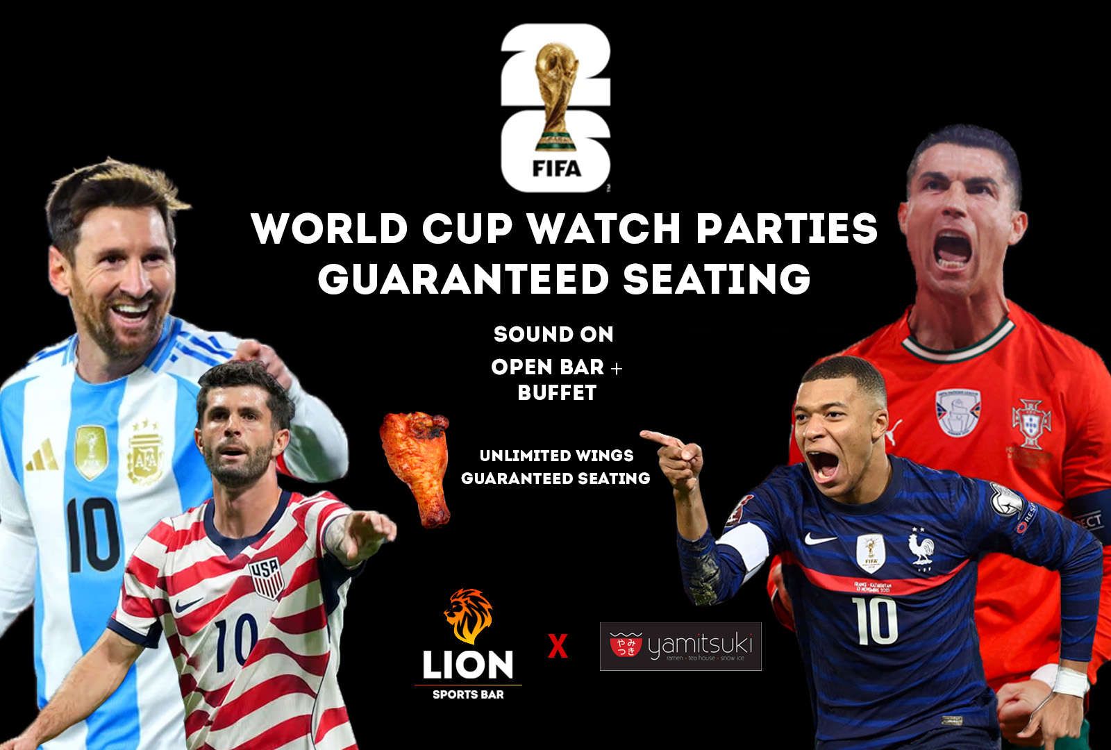 Lion Sports Bar World Cup Watch Parties tickets guaranteed seating for soccer bar downtown center city philadelphia best soccer bar philly open bar buffet